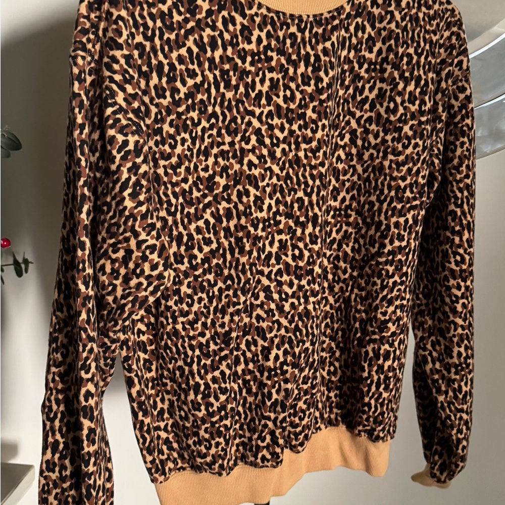 Fabletics Tan Leopard Print Top
